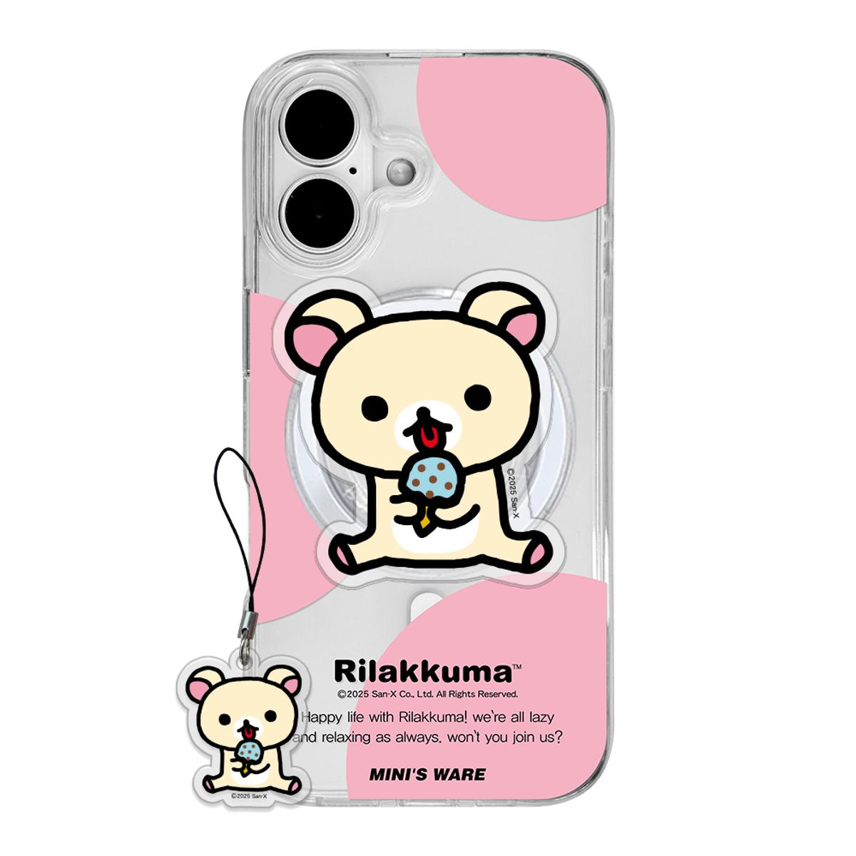미니스웨어(MINI'S WARE) Rilakkuma Better in Color Magsafe Jellyhard Case+Tok+Keyring_Korilakkuma
