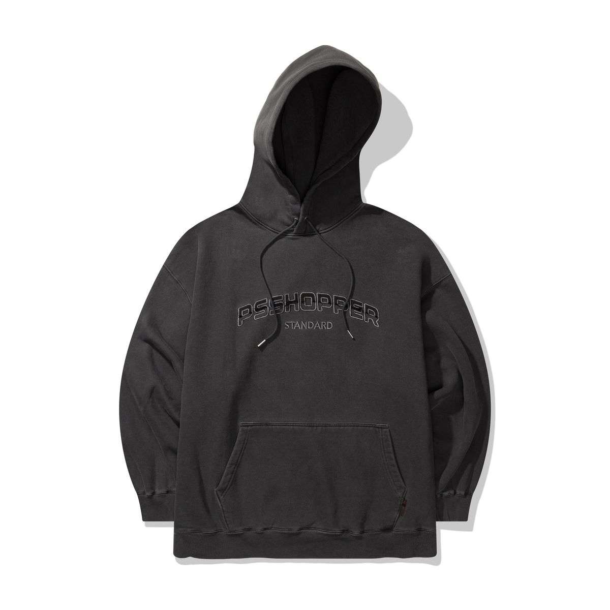 피에스쇼퍼(PSSHOPPER) [리퍼브] 오리지널 피그먼트 워싱 후디 [다크 그레이]