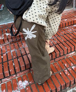 포켓 로고 코튼 팬츠_카키