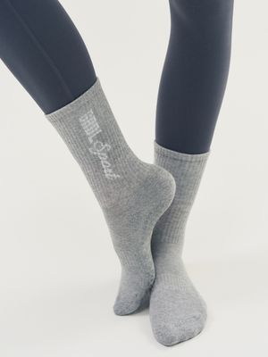 레터링 톤온톤 크루 삭스 (논슬립 선택 가능)