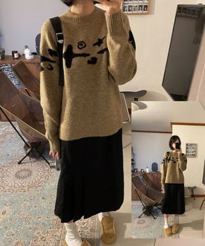 시그니처 로고 스웨트_베이지