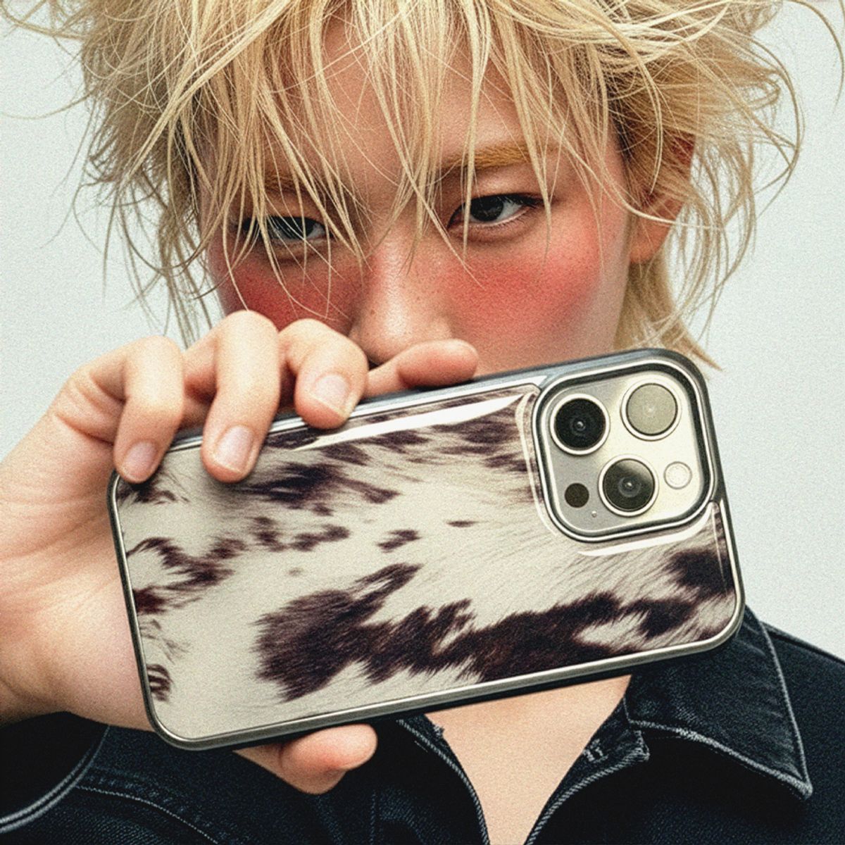 메모리즈바운더리(MEMORIESBOUNDARY) Classic Cowhide Phone Case Beige (SV_Epoxy/MagSafe Glass)