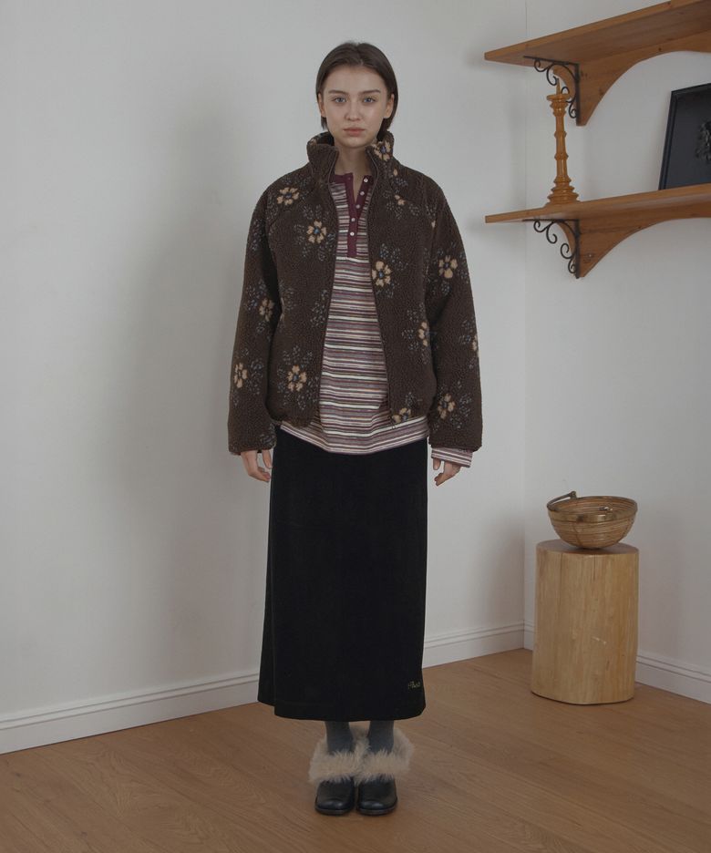 flower dumble jacket_brown