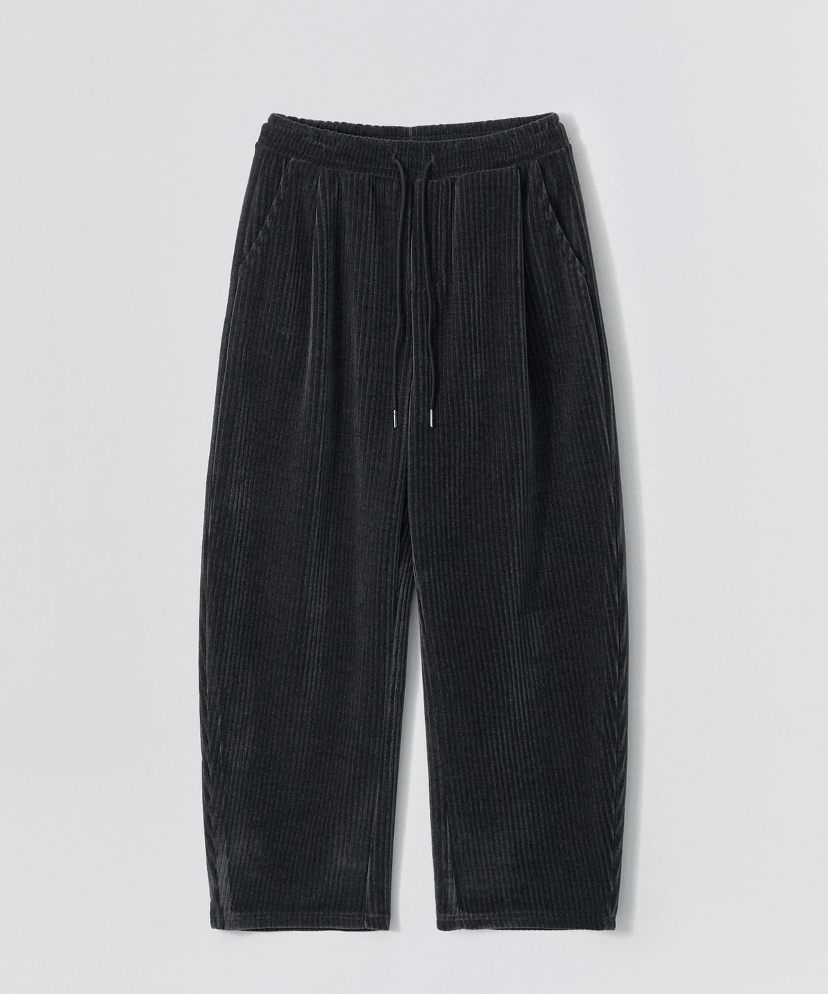 이지오(EZIO) Roy Velvet Banded Pants_Charcoal