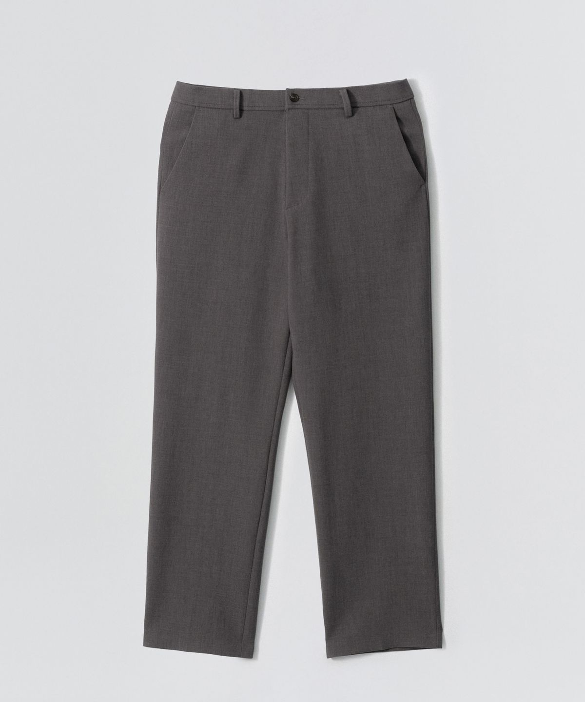 이지오(EZIO) Hidden Banding Semi-Wide Pants_Grey