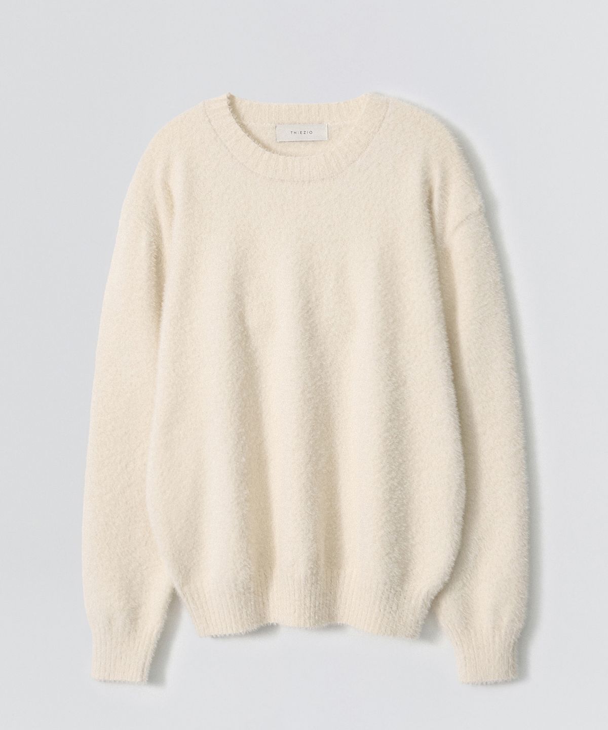 이지오(EZIO) Fluffy Angora Round Knit_Ivory