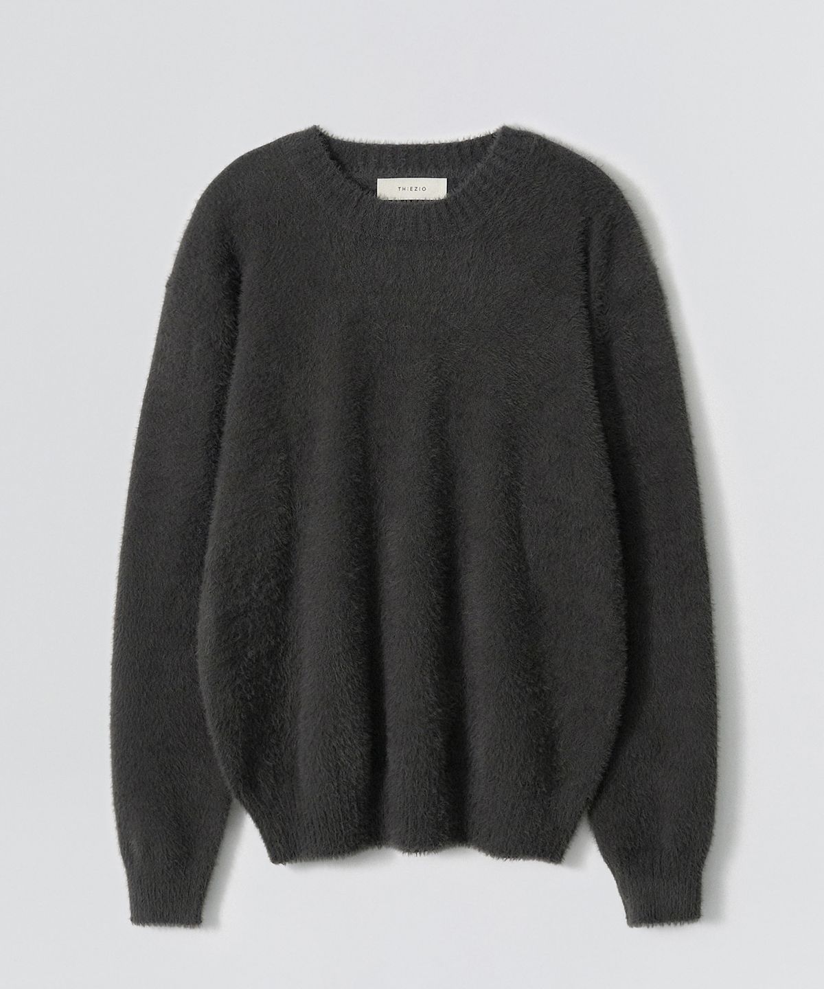 이지오(EZIO) Fluffy Angora Round Knit_Charcoal