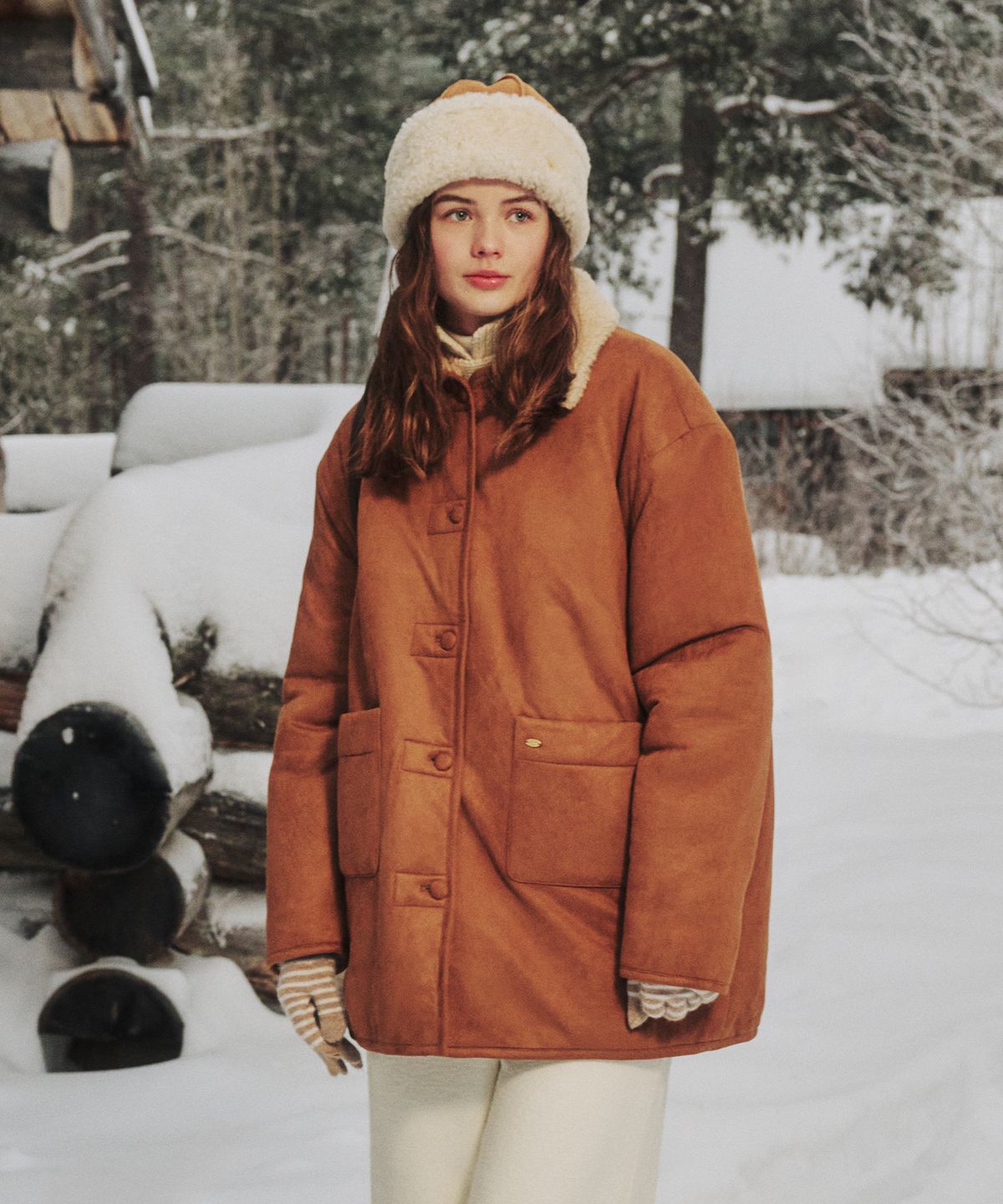 폴뉴아(FOLNUA) SHEARA REVERSIBLE MUSTANG (CAMEL)