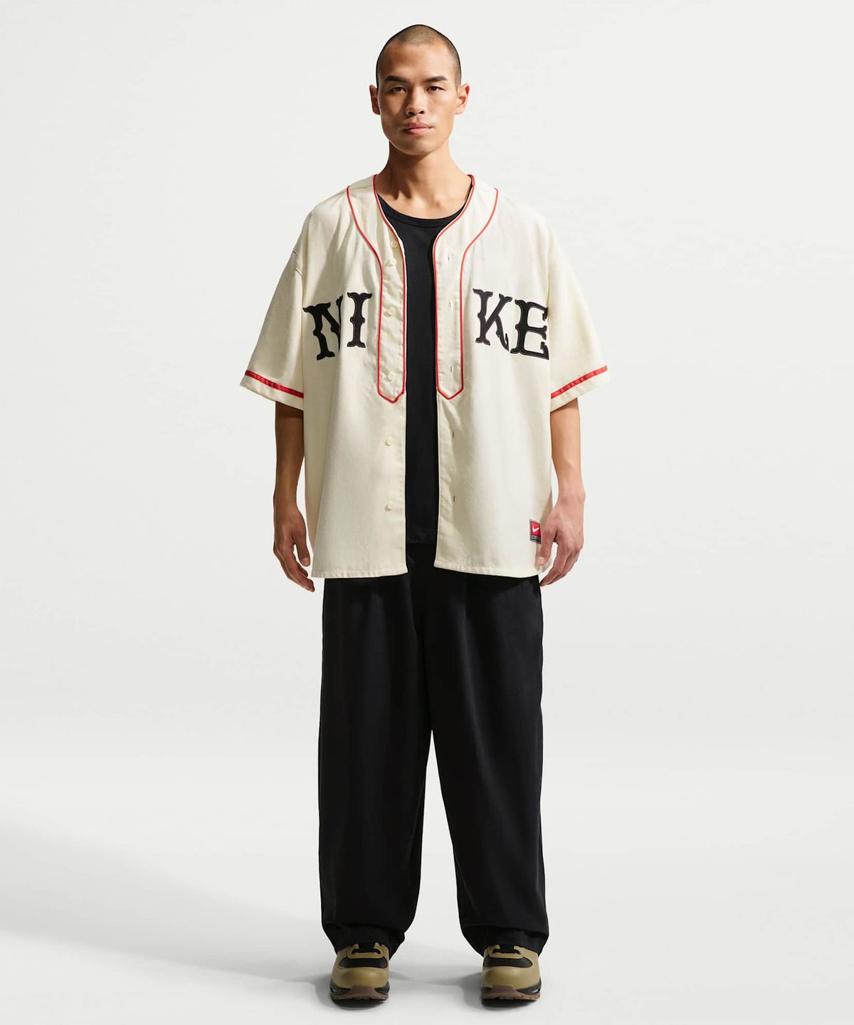 나이키(NIKE) 라이프 와이드 레그 팬츠 M - 블랙:화이트 / II0520-010