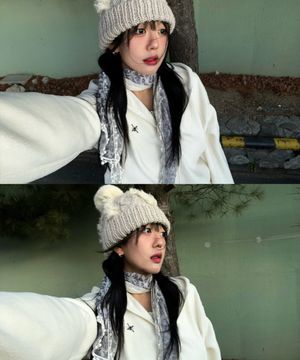 폴라 플리스 후디 집업_아이보리