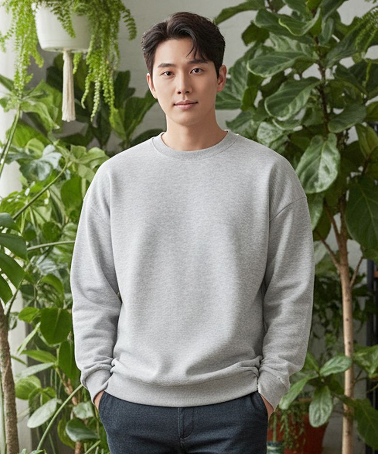 오버핏 보아털 안감 맨투맨 2컬러 OBM100
