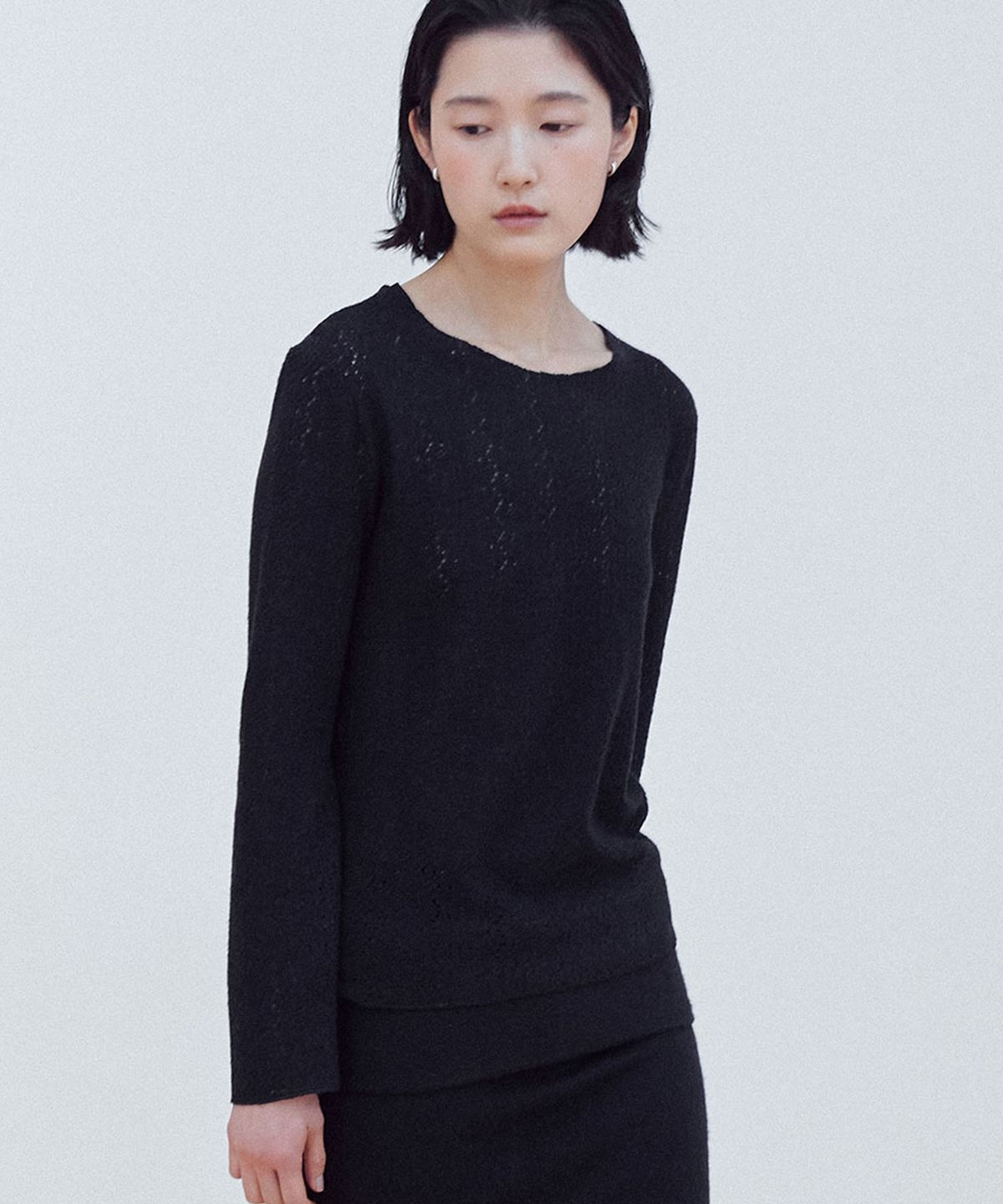 유토시스(EUTOSIS) RACE OFF-SHOULDER  TOP(BLACK)