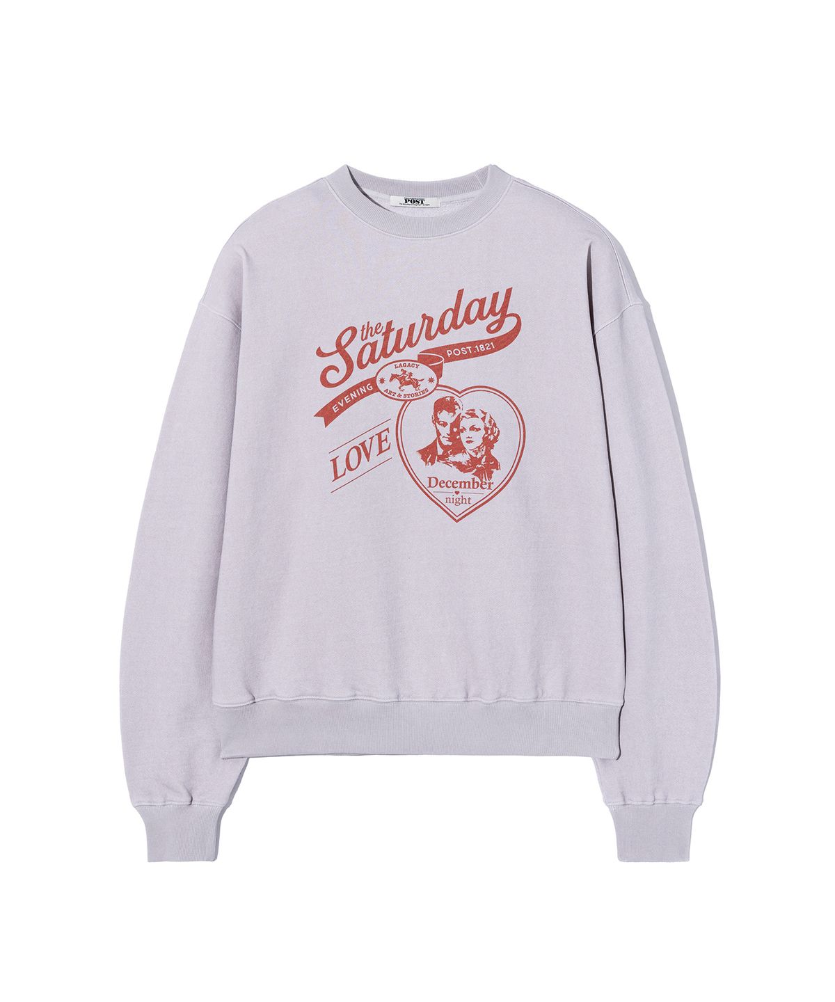 더 새터데이 이브닝 포스트(THE SATURDAY EVENING POST) December Night Graphic Sweat shirt_Light Gray