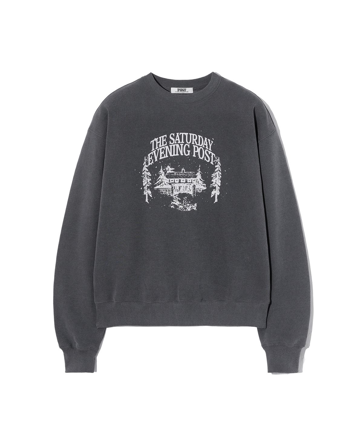 더 새터데이 이브닝 포스트(THE SATURDAY EVENING POST) Snow House Graphic Sweat shirt_Charcoal