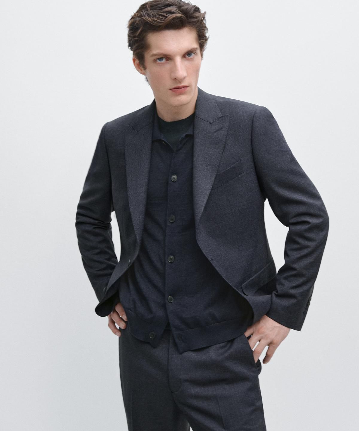 마시모두띠(MASSIMO DUTTI) 쿨 울 수트 블레이저