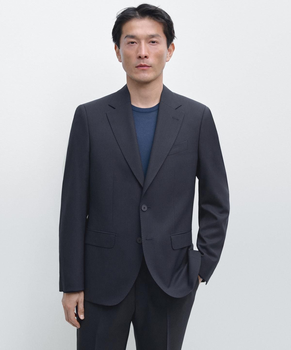 마시모두띠(MASSIMO DUTTI) 울 블렌드 수트 블레이저