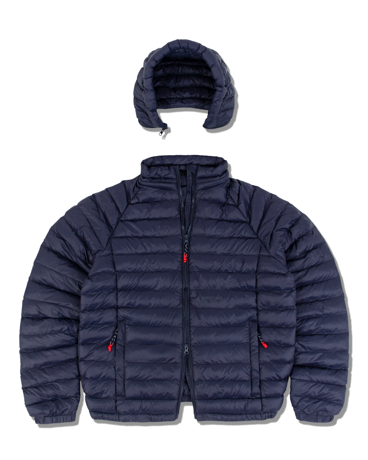 미디엄스(MEDIUMS) Lightweight Two-Way Puffer Jacket -Navy (투웨이 경량패딩)