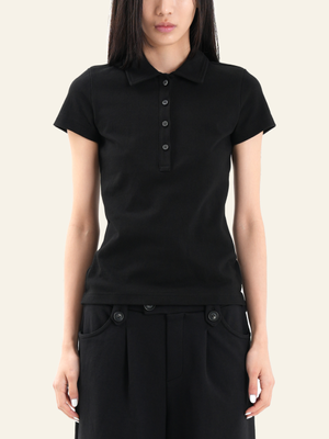 슬림 폴로 셔츠 (블랙)