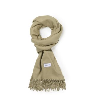 베이직 니트 머플러 올리브 그린