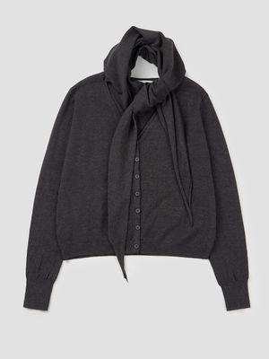 Scarf Tie Knit Cardigan (3C)