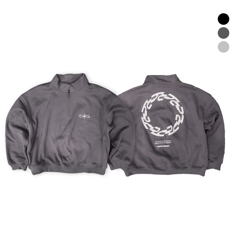 서클 엠보 로고 컴포트 오버핏 하프집업 (3Colors)