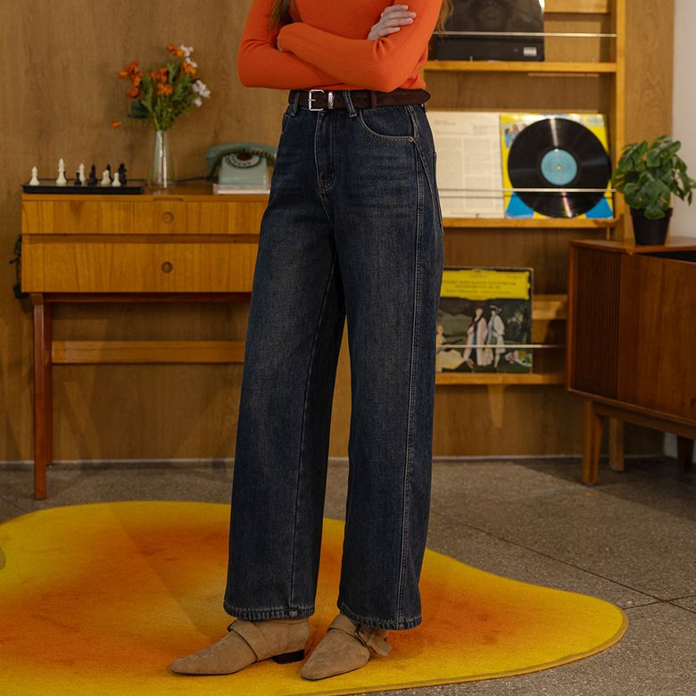 DD_Warm casual denim pants_2color
