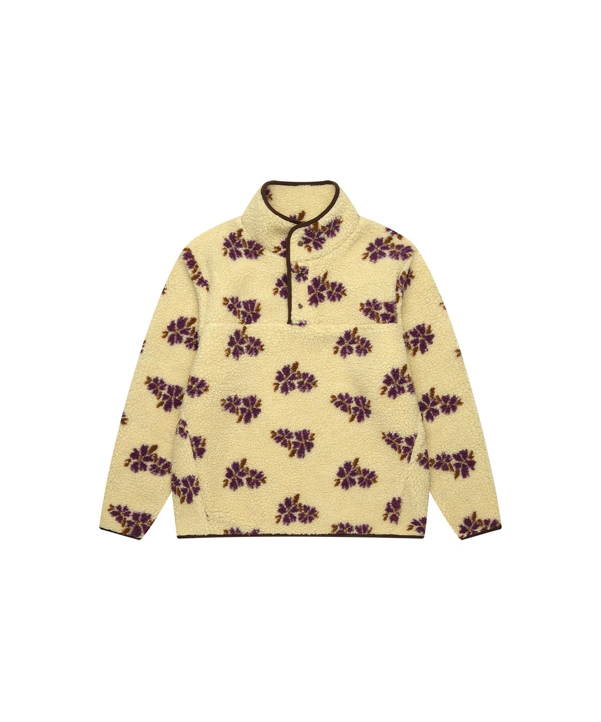 스튜디오앤파르크(STUDIO&PARC) Floral Fleece Button Sweatshirt_Beige