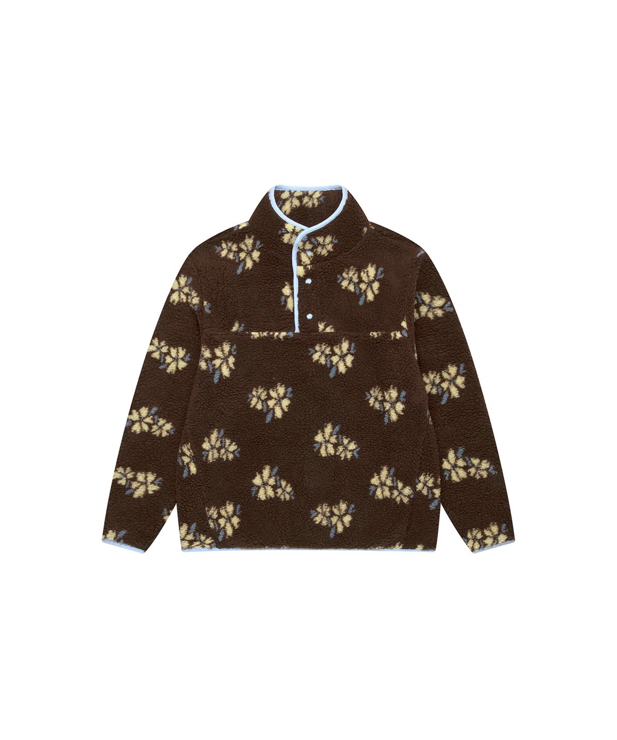 스튜디오앤파르크(STUDIO&PARC) Floral Fleece Button Sweatshirt_Brown