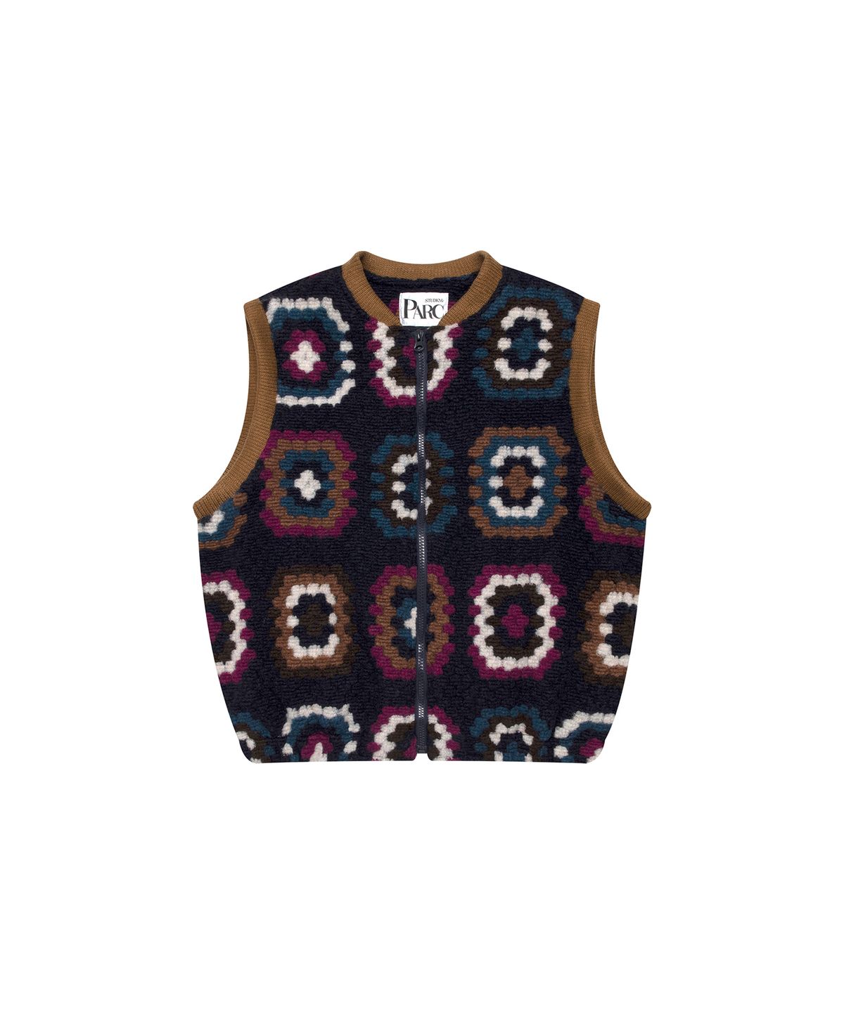 스튜디오앤파르크(STUDIO&PARC) Crochet Patchwork Vest_Navy