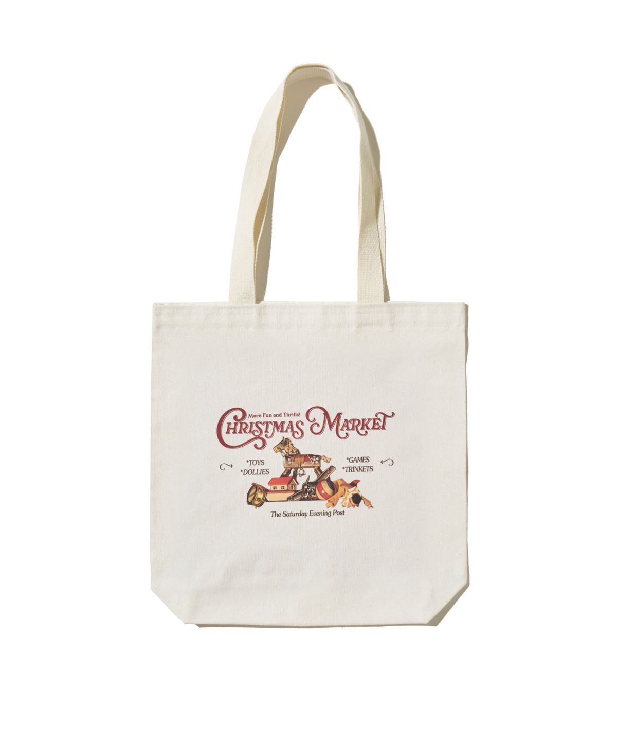 더 새터데이 이브닝 포스트(THE SATURDAY EVENING POST) Christmas Market Graphic Eco Bag