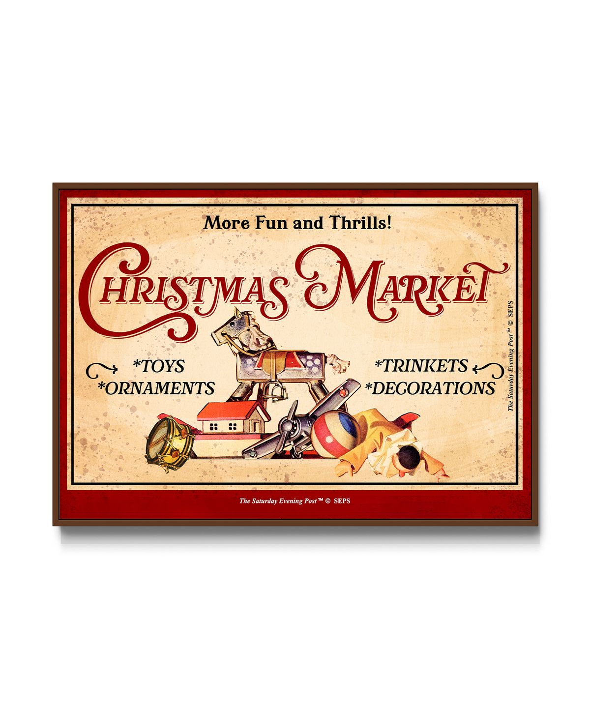 더 새터데이 이브닝 포스트(THE SATURDAY EVENING POST) SEP Framed Poster_Christmas Market