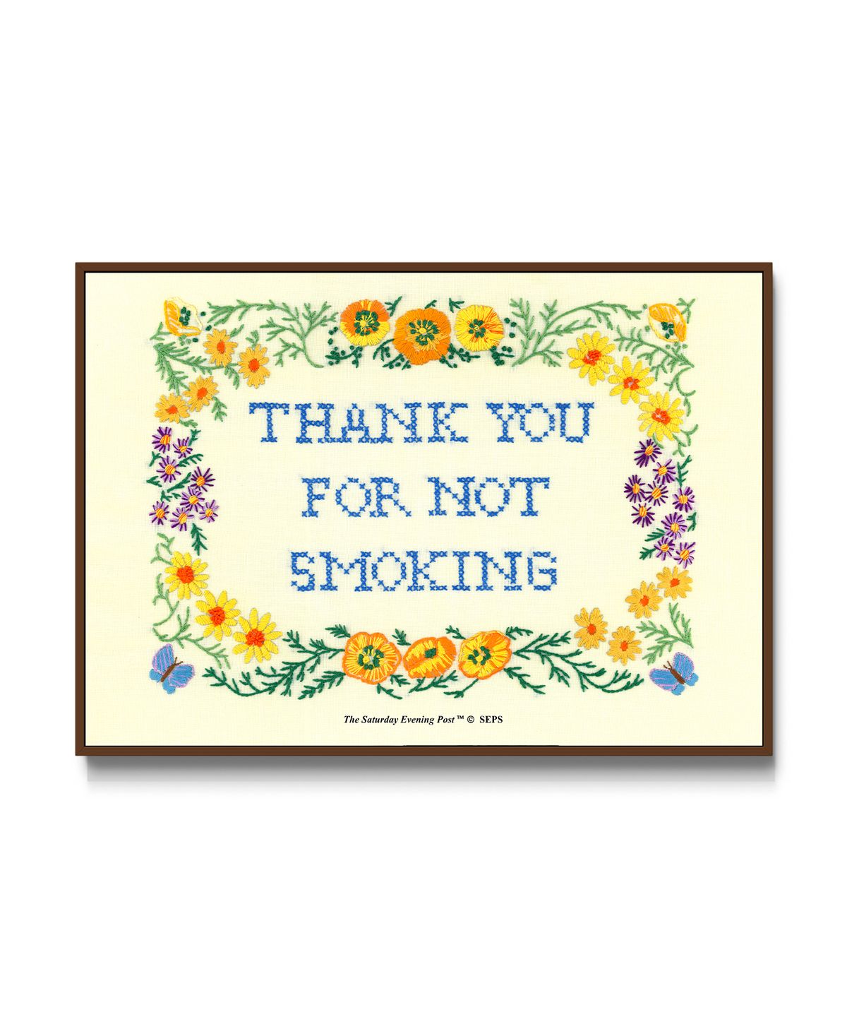 더 새터데이 이브닝 포스트(THE SATURDAY EVENING POST) SEP Framed Poster_Thank You For Not Smoking
