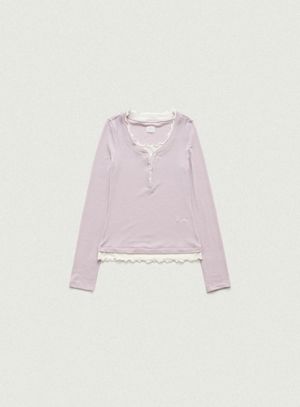 Aimee Slim Layered T-shirt_Light Pink