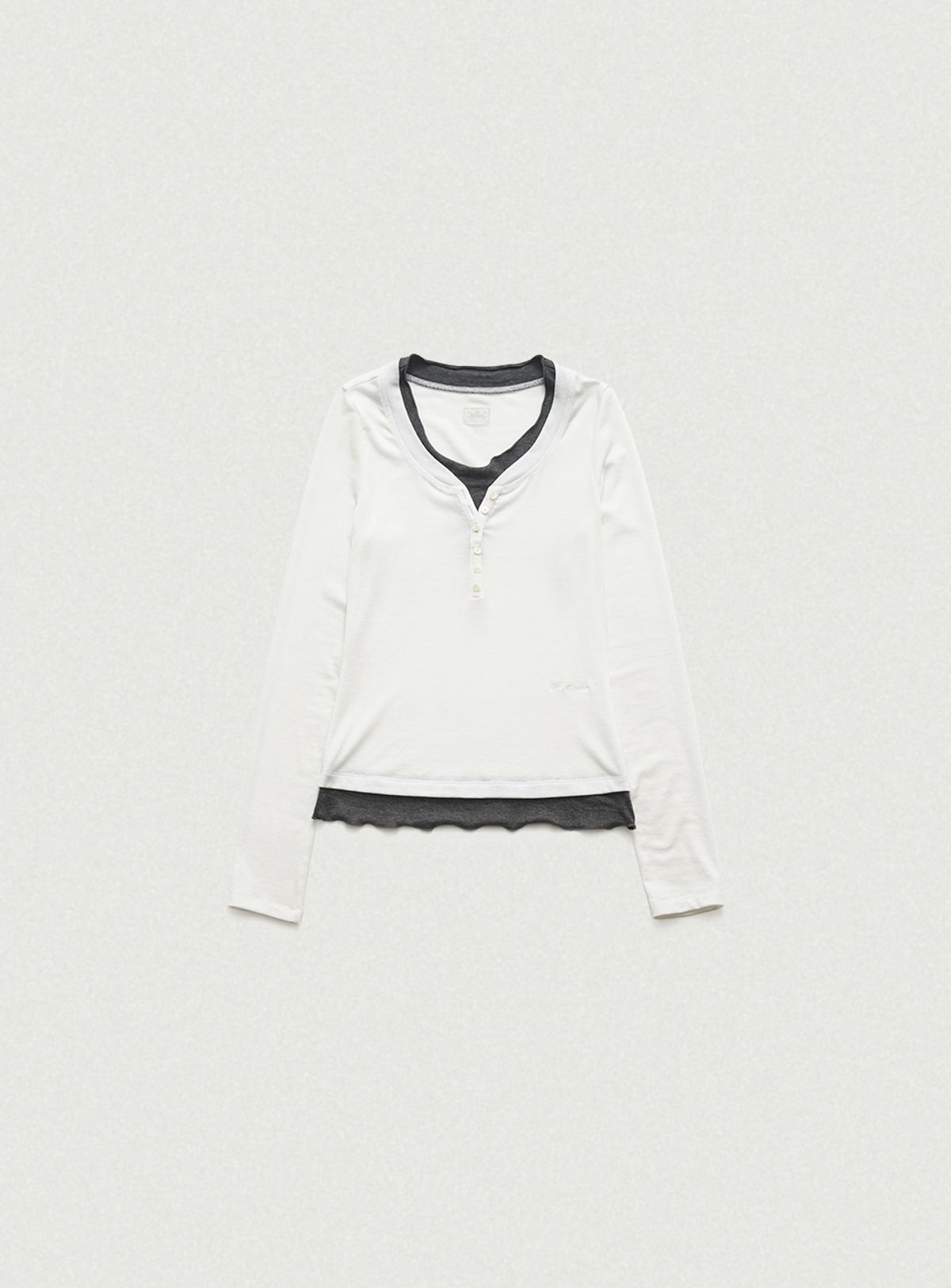 더바넷(THEBARNNET) Aimee Slim Layered T-shirt_Ivory