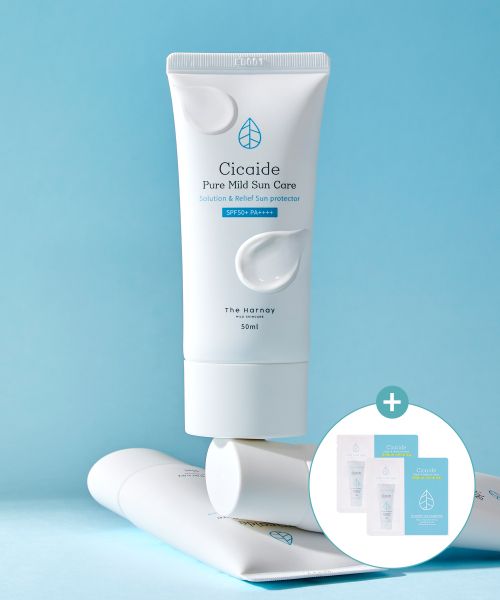 theharnay Cicaide Sunscreen SPF50+ PA++++ 50ml (includes 2 Cicaide cream sachets)