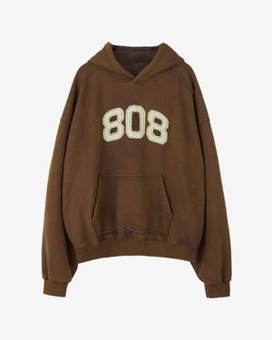 808 헤비 기모 후드 (Brown)