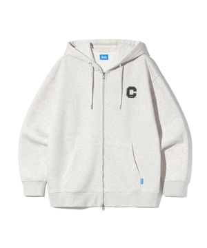 남녀공용 베이직 자수 후드 집업[OATMEAL](UBAGD01)