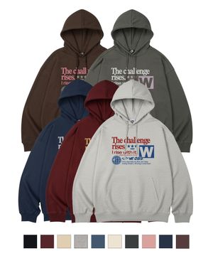 (기모추가) Challenge 오버핏 후드_8 COL