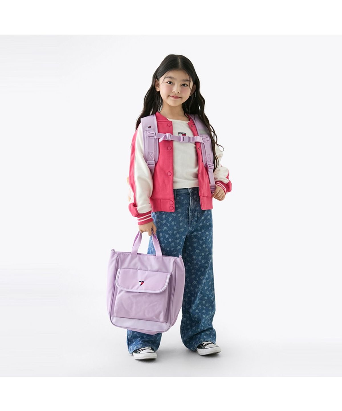 타미힐피거 키즈(TOMMY HILFIGER KIDS) [키링GIFT증정] 클래식 버클 백팩+보조가방 SET