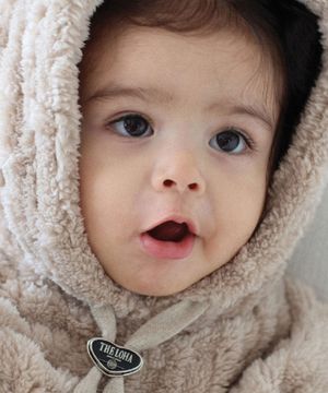 [KIDS]플러피 후드 베이지