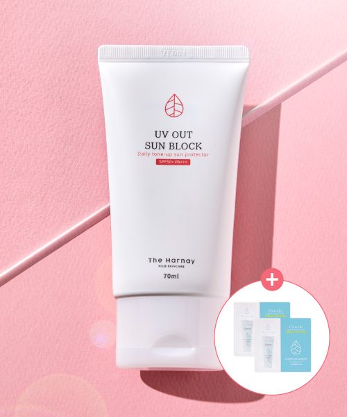 theharnay [Large Size] UV OUT Mixed Sunscreen SPF50+ PA+++ 70ml (Comes with 2 Cicamide Cream Sachets)
