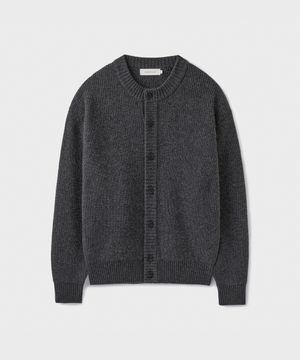 STRUCTURED CROP CARDIGAN [CHARCOAL]