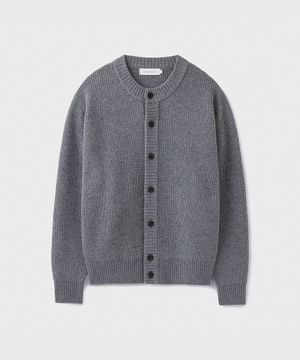 STRUCTURED CROP CARDIGAN [MELANGE GRAY]