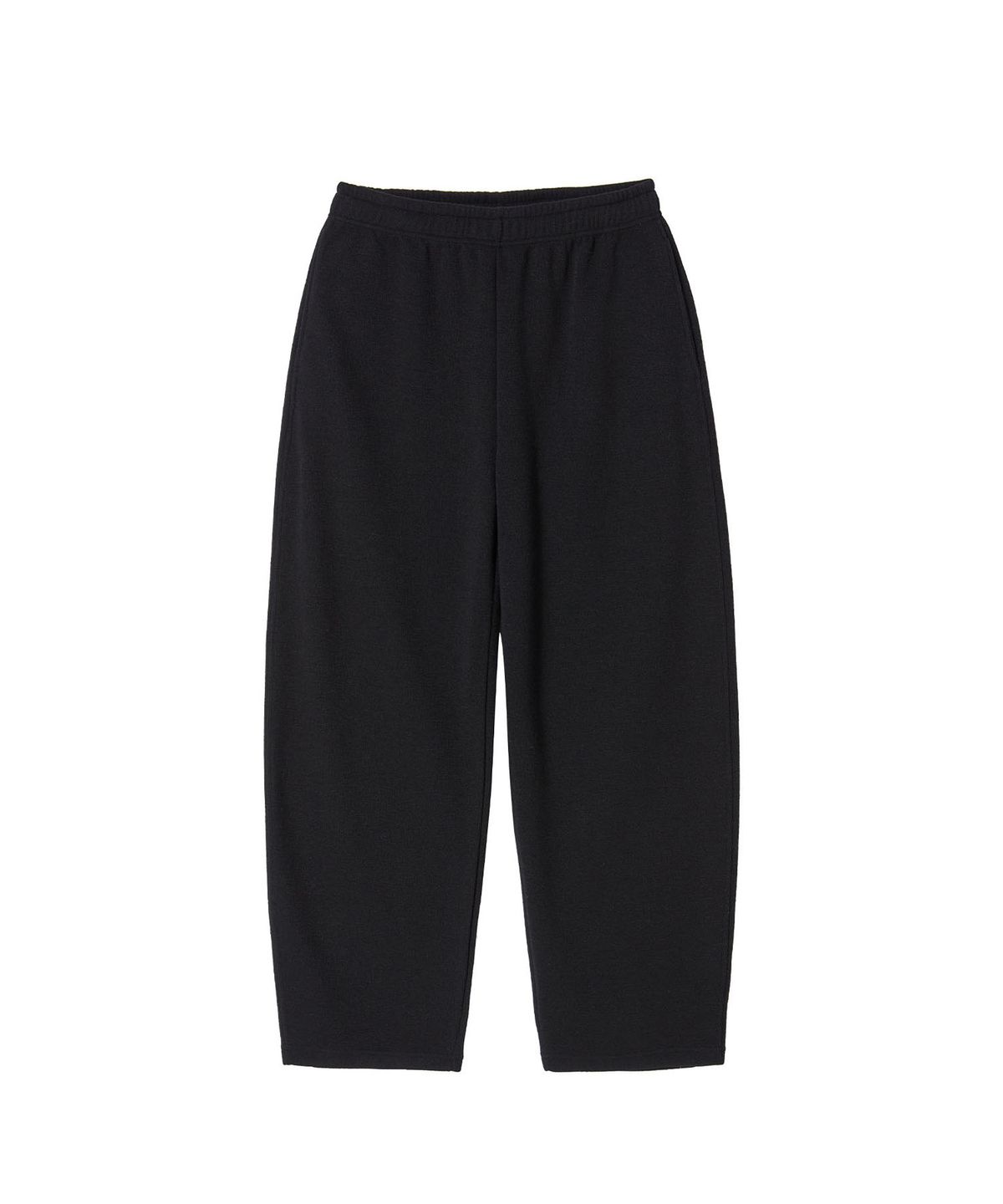 신더(CINDER) Curved knit lounge pants - black