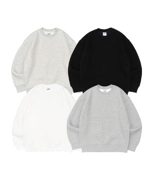 [빅사이즈] 비캔버스 기모 쭈리 오버핏 맨투맨 (4COLOR)