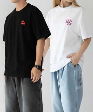 꼭꼭숨티 쁘띠쁘띠 프린팅 반팔티 [M-6XL]