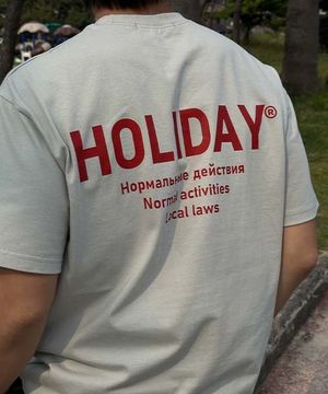 꼭꼭숨티 5color 홀리데이 오버핏 반팔티 [XL-6XL]