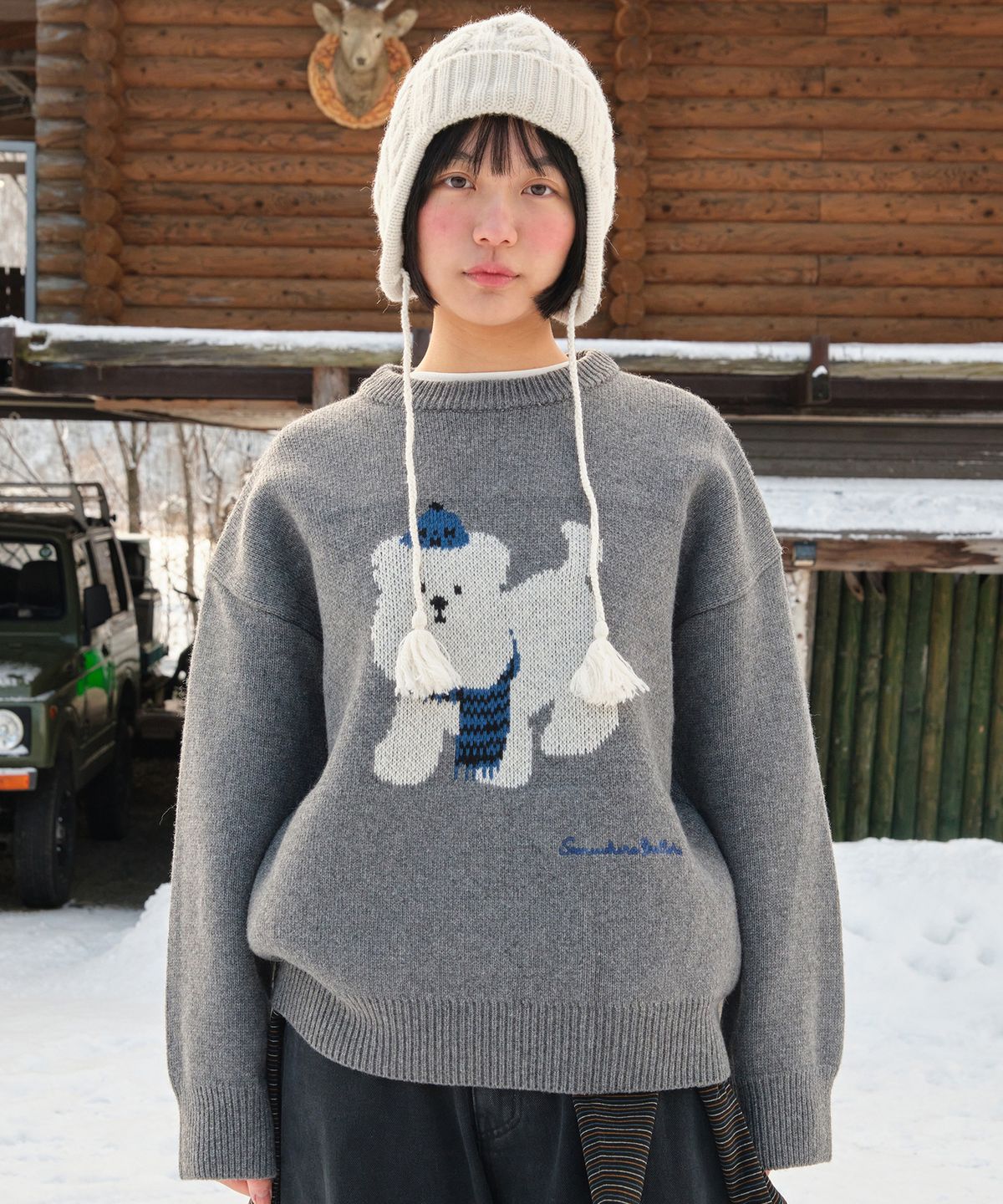 썸웨어버터(SOMEWHEREBUTTER) Winter Butteree Sweater - Grey