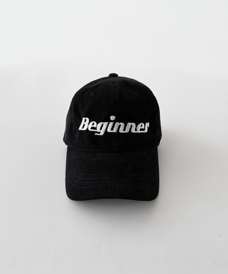 BEGINNER CORDUROY BALL CAP BLACK