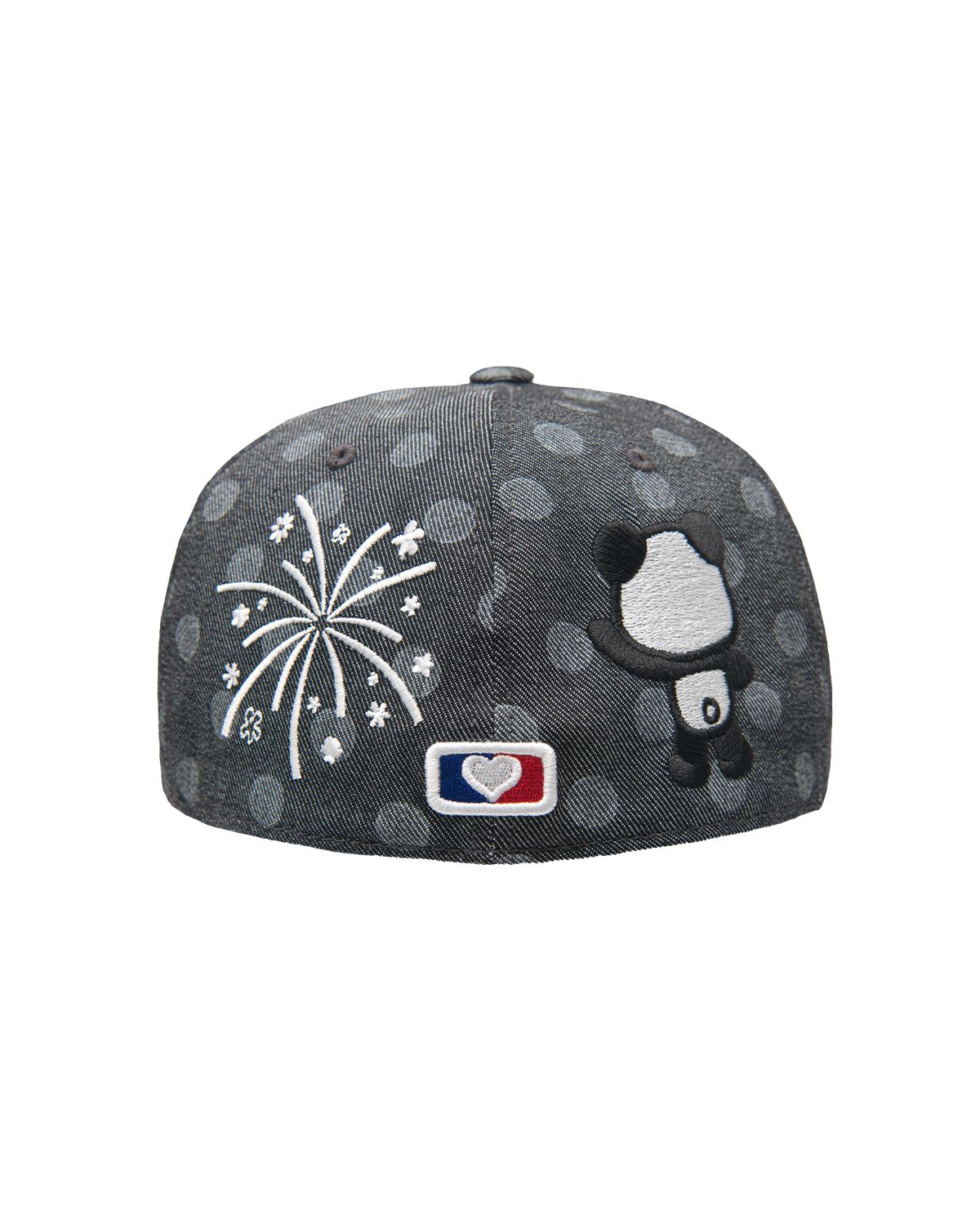 더뮤지엄비지터(THEMUSEUMVISITOR) PANDA EMBROIDERY CAP (BLACK DOT)